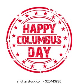 Vector illustration Stylish Stamp for Columbus Day.