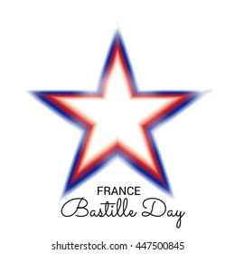 Vector illustration of a stylish Star for France Bastille Day.