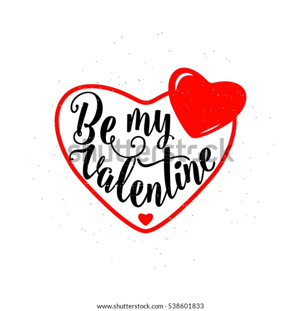 Vector Illustration Stylish Sticker Valentines Day Stock Vector