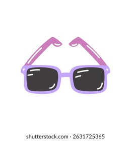 Ilustração vetorial de óculos de sol elegantes com proteção UV. Ideal para moda de verão, roupas de praia e acessórios de viagem