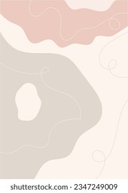 Vektorgrafik. stylische Vorlagen mit abstrakten organischen Formen und Linien. Minimalistische Pastellfarbe. Farbiger Hintergrund.