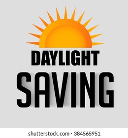 Ilustração vetorial de um texto elegante para o Daylight Saving (Horário de verão).