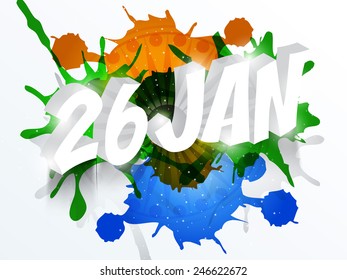 Vector illustration of stylish text for Happy Republic Day.