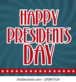 Vector illustration of stylish text for Happy Presidents Day.