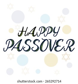 Vector illustration of stylish text for Happy Passover.