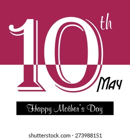 Vector illustration of stylish text for Happy Mother's Day.
