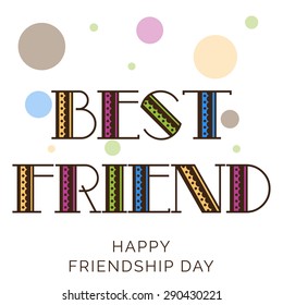 Vector illustration of a stylish text for Happy Friendship Day.