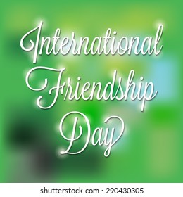 Vector illustration of a stylish text for Happy Friendship Day.