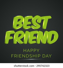 Vector illustration of a stylish text for Happy Friendship Day.