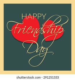 Vector illustration of stylish text for Happy Friendship Day.