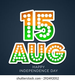 Vector illustration of stylish text for Happy Independence Day.