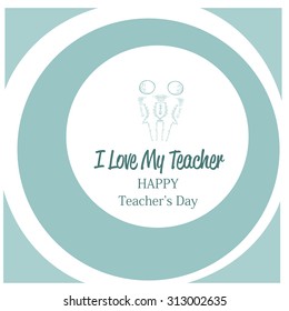 Vector illustration of a stylish text for Happy Teacher's Day.