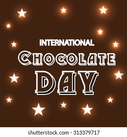 Vector illustration of a stylish text for Happy Chocolate Day.