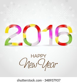 Vector illustration of stylish text for Happy New Year.