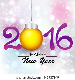 Vector illustration of stylish text for Happy New Year.