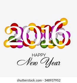 Vector illustration of stylish text for Happy New Year.