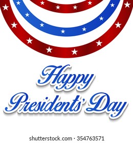 Vector illustration of stylish text for Happy Presidents Day.