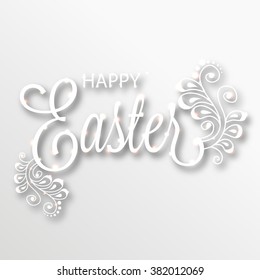 Vector illustration of a stylish text for Happy Easter.