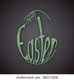 Vector illustration of a stylish text for Happy Easter.