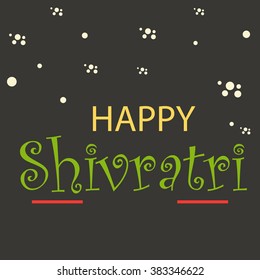 Vector illustration of a stylish text for Happy Shivratri.