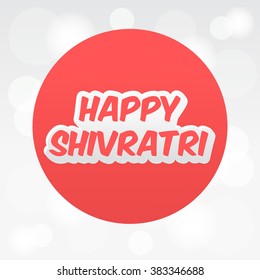 Vector illustration of a stylish text for Happy Shivratri.