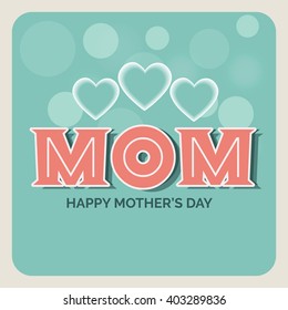 vector illustration of a stylish text  for Happy Mother's Day.