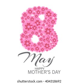 Vector illustration of a stylish text for Happy Mother's Day.