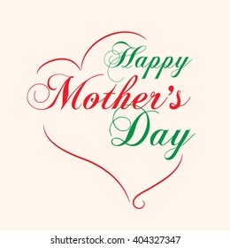 Vector illustration of a stylish text for Happy Mother's Day.