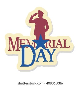 Vector illustration of a stylish text for Happy Memorial Day.