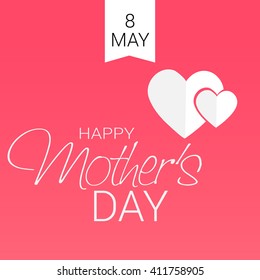 Vector illustration of a stylish text for Happy Mother's Day.