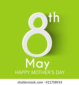 Vector illustration of a stylish text for Happy Mother's Day.