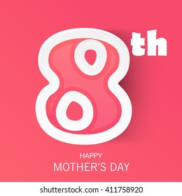 Vector illustration of a stylish text for Happy Mother's Day.