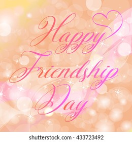 Vector illustration of stylish text for Happy Friendship Day 