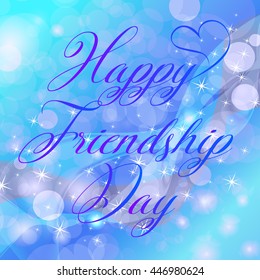 Vector illustration of stylish text for Happy Friendship Day.