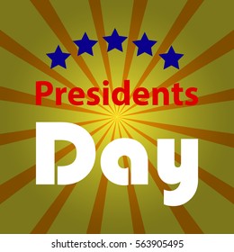 Vector illustration of stylish text for Happy Presidents Day.
