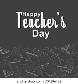 Vector illustration of a stylish text for Happy Teacher's Day.