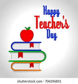 Vector illustration of a stylish text for Happy Teacher's Day.