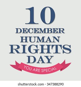 Vector illustration of stylish text for Human Rights Day.
