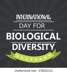 Vector illustration of stylish text for International Day for Biological.