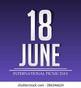 Vector illustration of stylish Text for International Picnic Day.