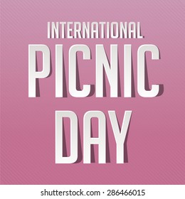 Vector illustration of a stylish text for International Picnic Day.