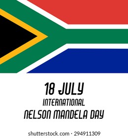 Vector illustration of a stylish text for International Nelson Mandela Day.
