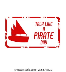 Vector illustration of a stylish text for International Pirate Day.
