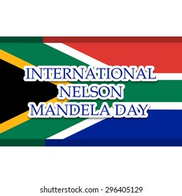 Vector illustration of a stylish text for International Nelson Mandela Day.