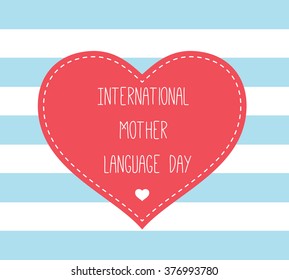 Vector illustration of stylish text for International Mother Language Day