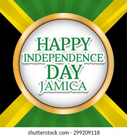 Vector illustration of a stylish text for Jamica independence Day.