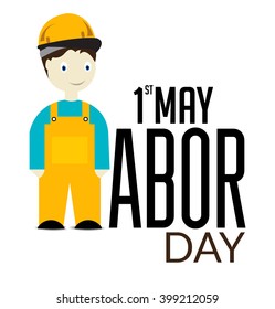 Vector illustration of a Stylish text Labour Day on abstract background.