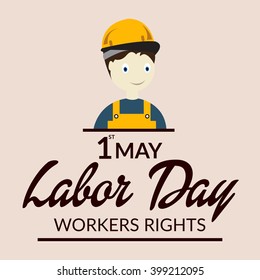 Vector illustration of a Stylish text Labour Day on abstract background.