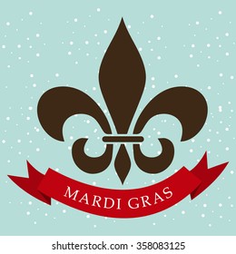 Vector illustration of a stylish text for Mardi Gras.