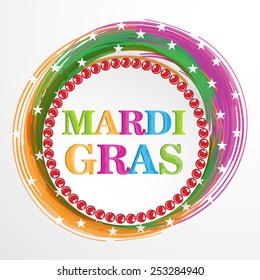 Vector illustration of stylish text for Mardi-Gras.